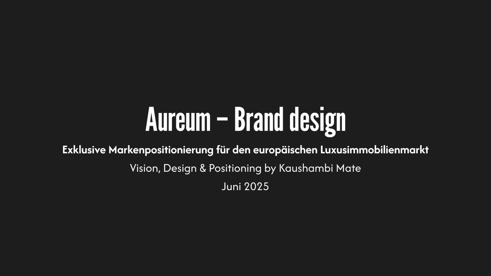 Aureum brand slide 1