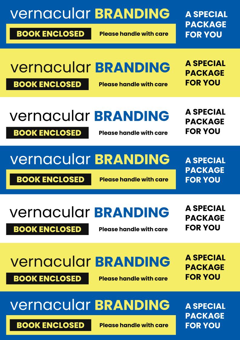 Vernacular Branding parcel label