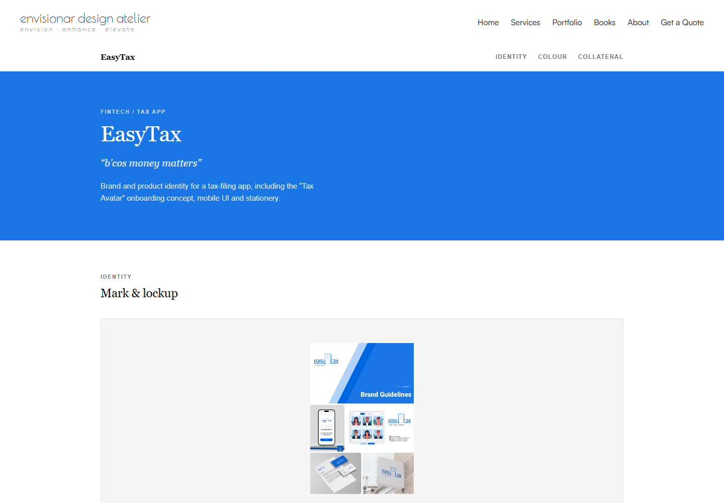 EasyTax page on envisionar.in