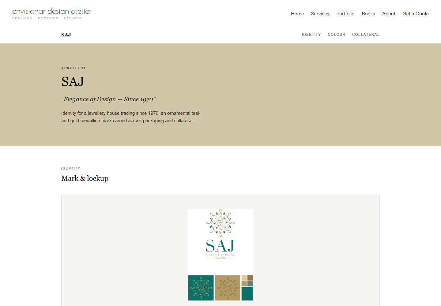 Saj page on envisionar.in