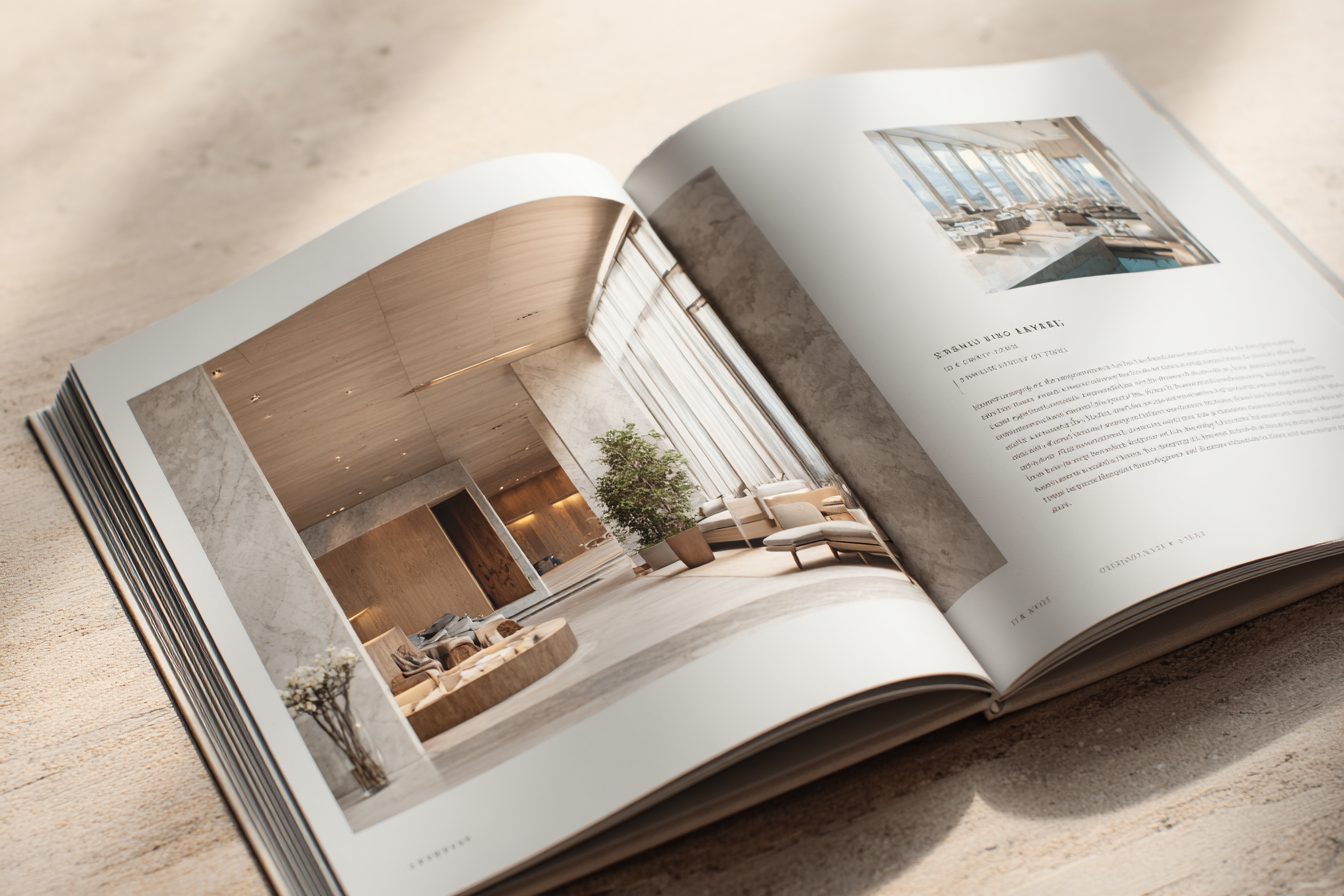 Luxury brochure interior spread