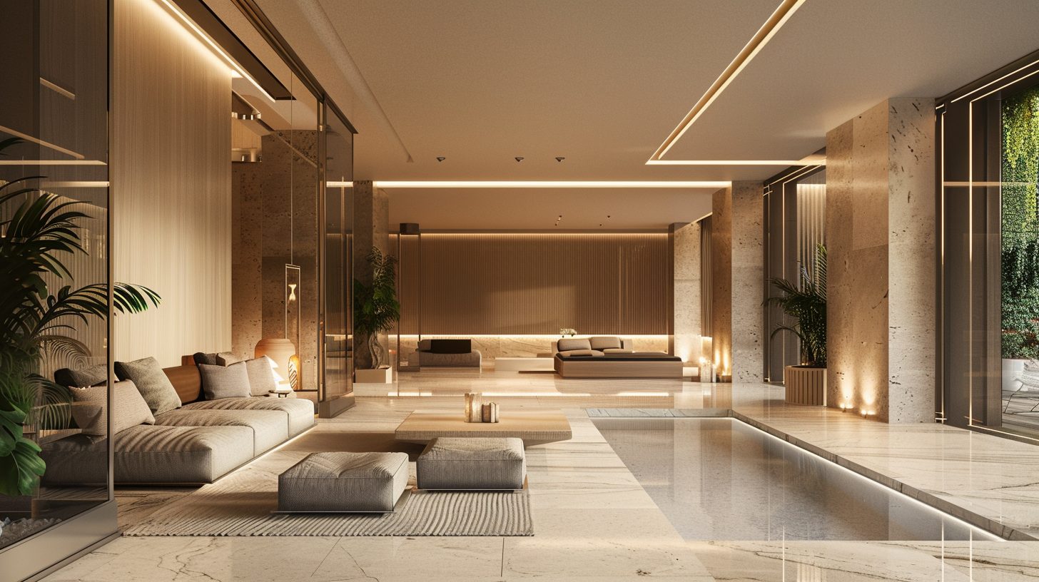 Luxury property spa interior