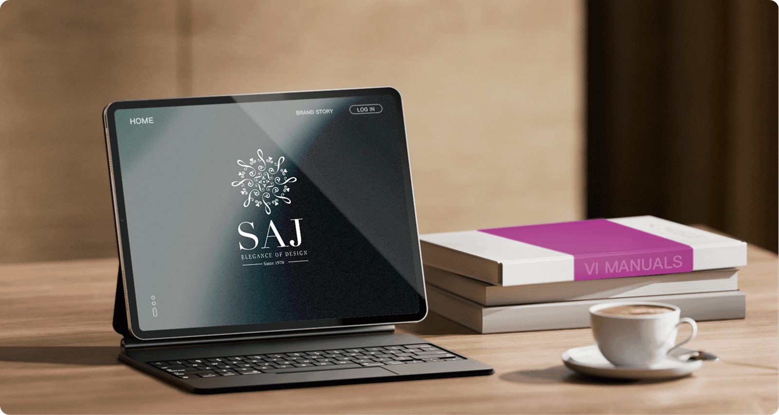 Saj identity mockup