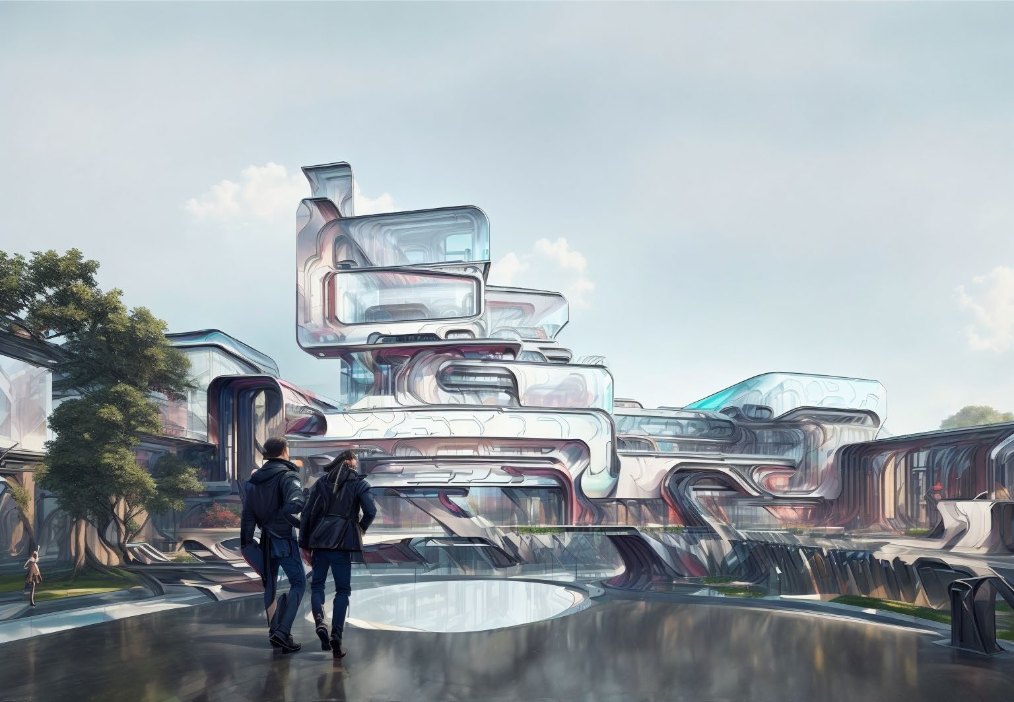 The studio site re-imagined by AI, alternative reality 7