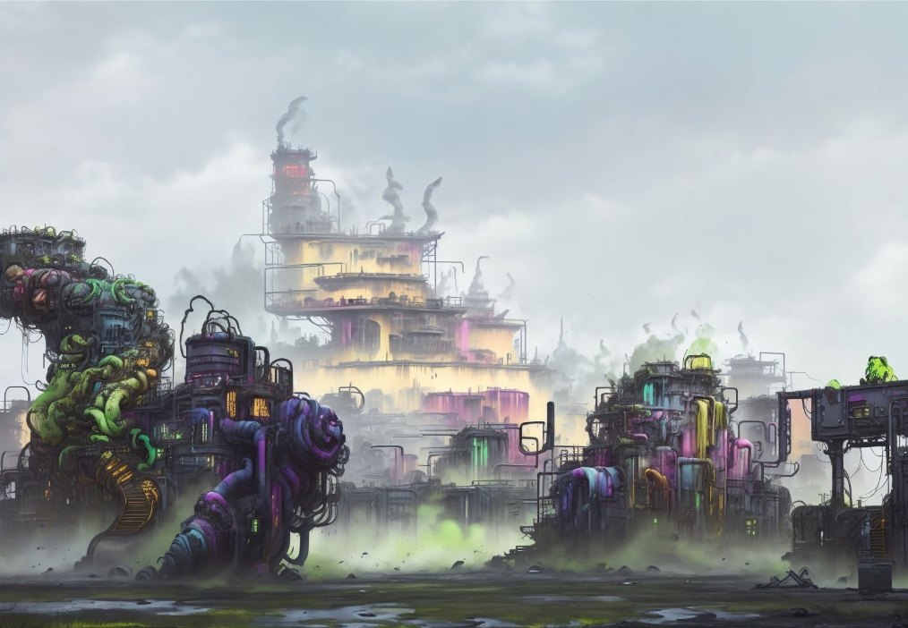 The studio site re-imagined by AI, alternative reality 9